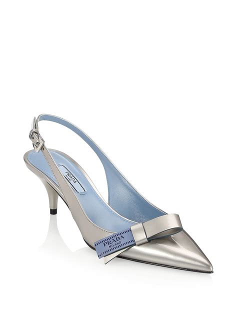 prada silver kitten heels|prada kitten heel boots.